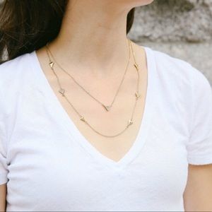 C&I Pave Triangle convertible necklace